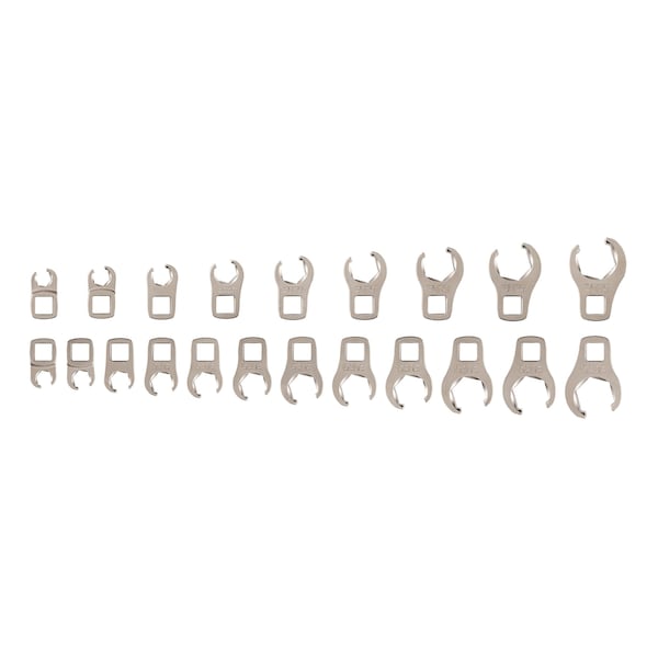 Tekton 3/8 Inch Drive 6-Point Flare Nut Crowfoot Wrench Set, 21-Piece (5/16-3/4 in., 8-19 mm) WCF90320 - main